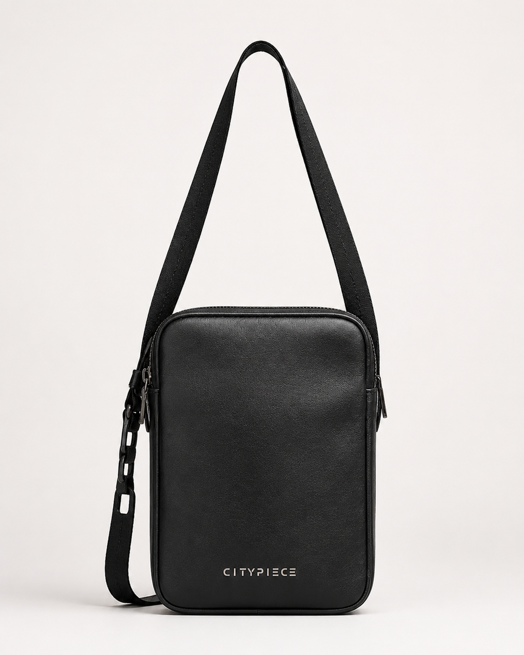 Citypiece Black Leather Crossbody Bag