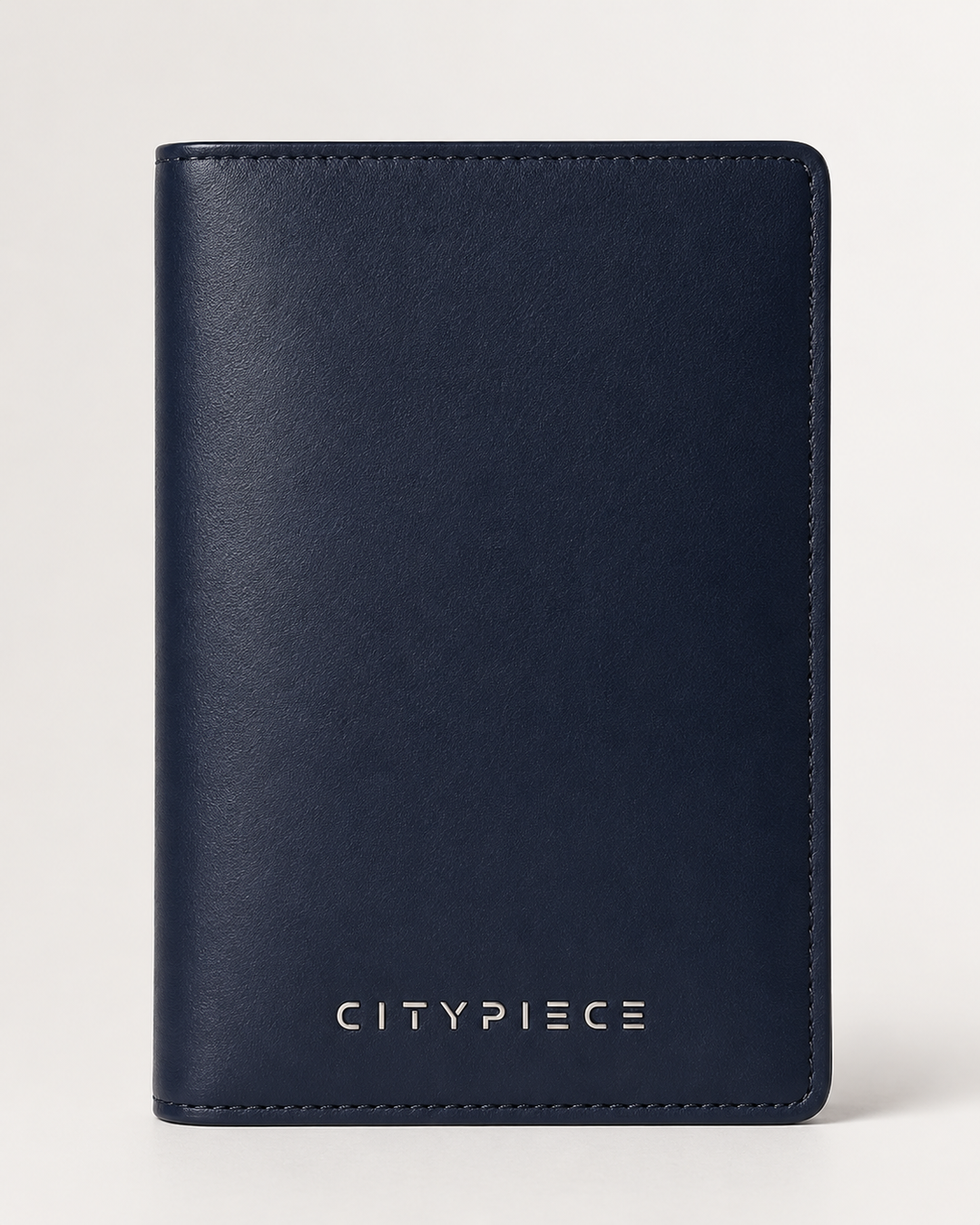 Citypiece Navy Leather Passport Holder