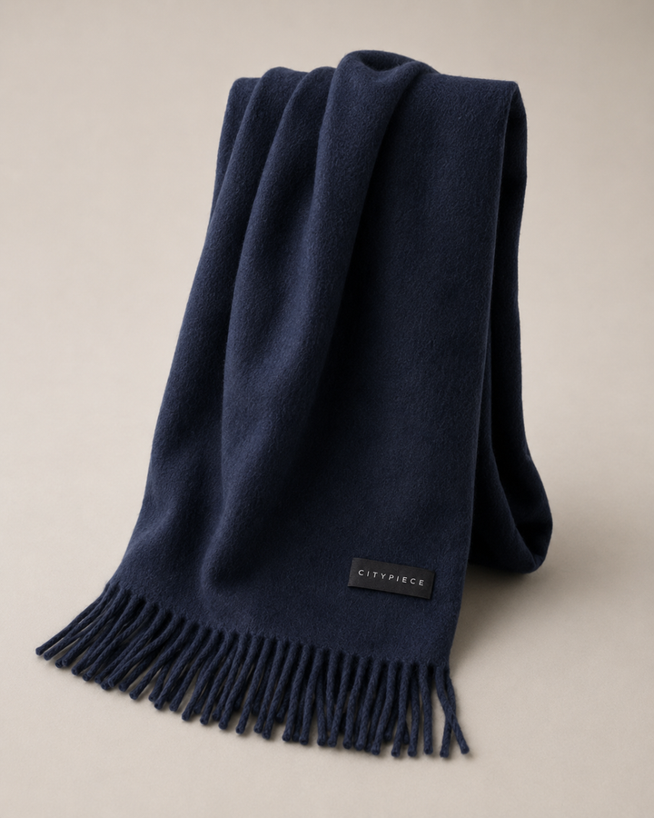 Citypiece Navy Cashmere Scarf