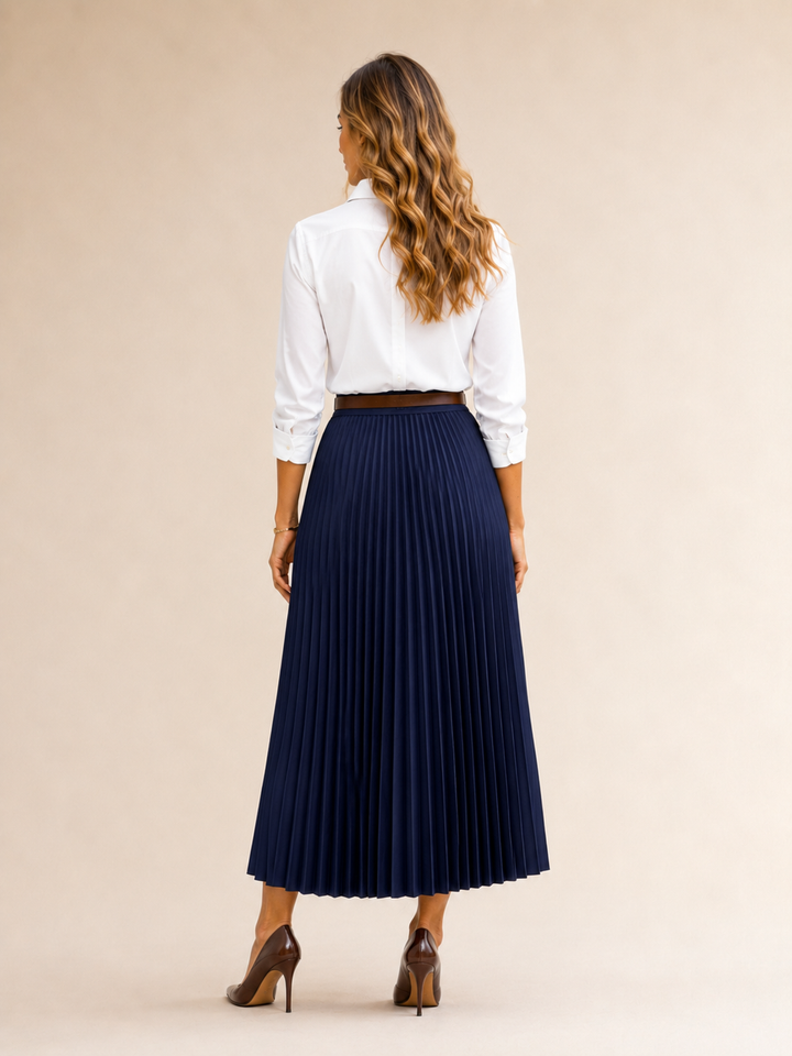 Pleated City Midi Skirt
