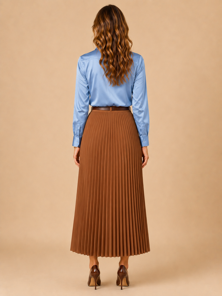 Pleated City Midi Skirt